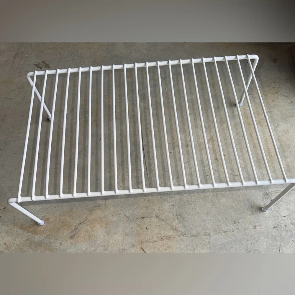 White Metal Storage Racks - set of 3